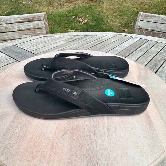 Reef Cushion Spring C13638 Mens Flip Flop Sandals Black Thong Slip On Shoes New - Picture 2 of 8